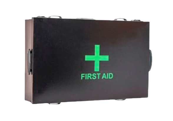 First Aid Metal Box - Black