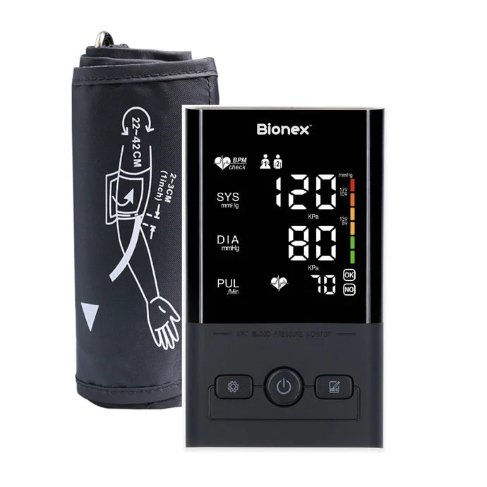 Bionex Digital Blood Pressure Monitor with Arrhythmia Detection & Risk Indicator