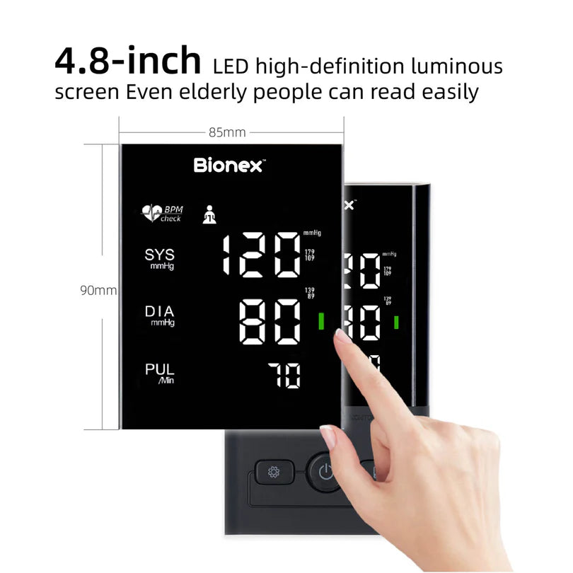 Bionex Digital Blood Pressure Monitor with Arrhythmia Detection & Risk Indicator