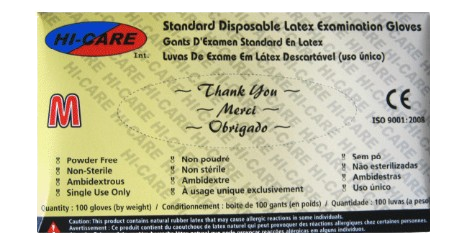 Examination Gloves - Latex - Powder Free
