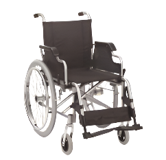 Wheelchair - Allum / Nylon , lightweight ,  detachable arm and foot rests