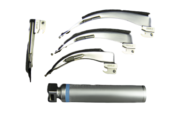 Laryngoscope Set - Universal 4 Blades (+2 Bulbs)