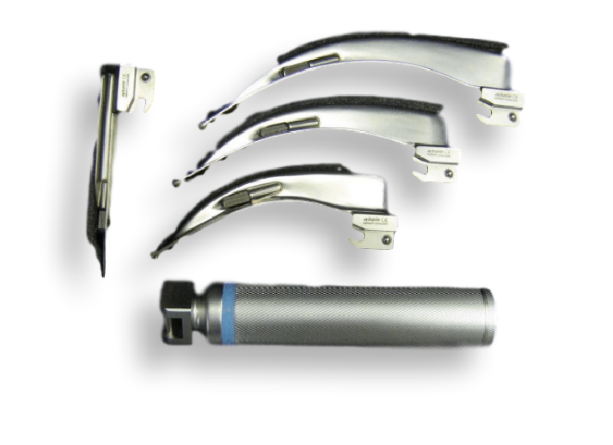 Laryngoscope Set - Universal 4 Blades (+2 Bulbs)